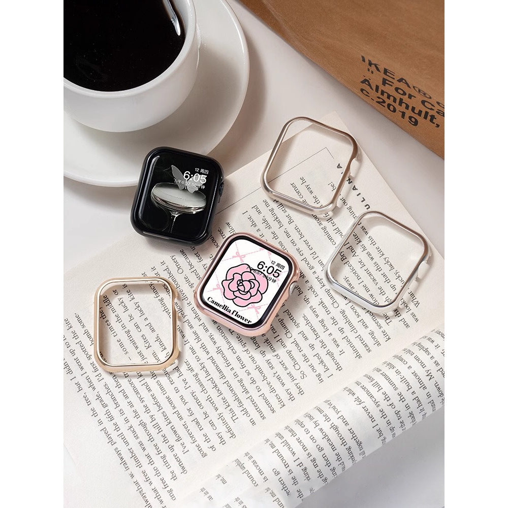 Ốp bảo vệ chống trầy xước hợp kim nhôm bán kín dành cho nữ dành cho Apple Watch SE S10 S9 S8 SE S7 S6 S5 Ultra 49mm 46mm 44mm 41mm 42mm 40mm 38mm Iwatch Band