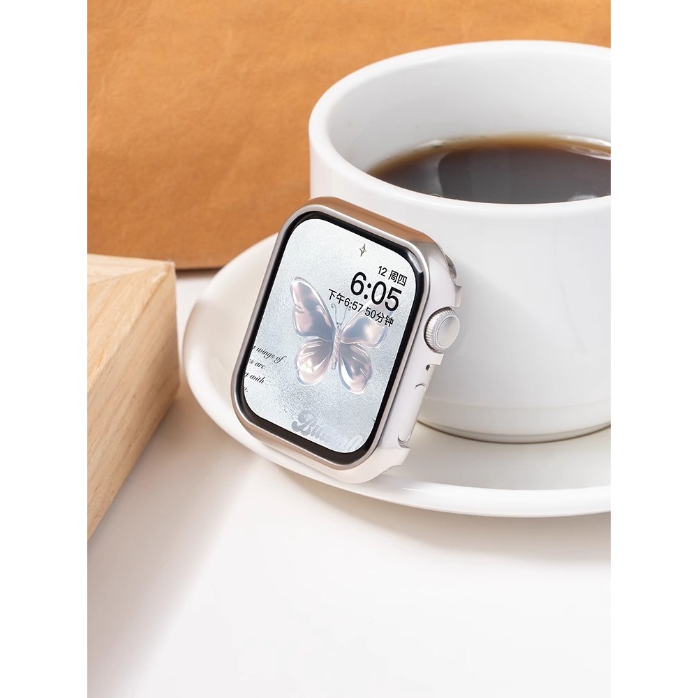 Ốp bảo vệ chống trầy xước hợp kim nhôm bán kín dành cho nữ dành cho Apple Watch SE S10 S9 S8 SE S7 S6 S5 Ultra 49mm 46mm 44mm 41mm 42mm 40mm 38mm Iwatch Band