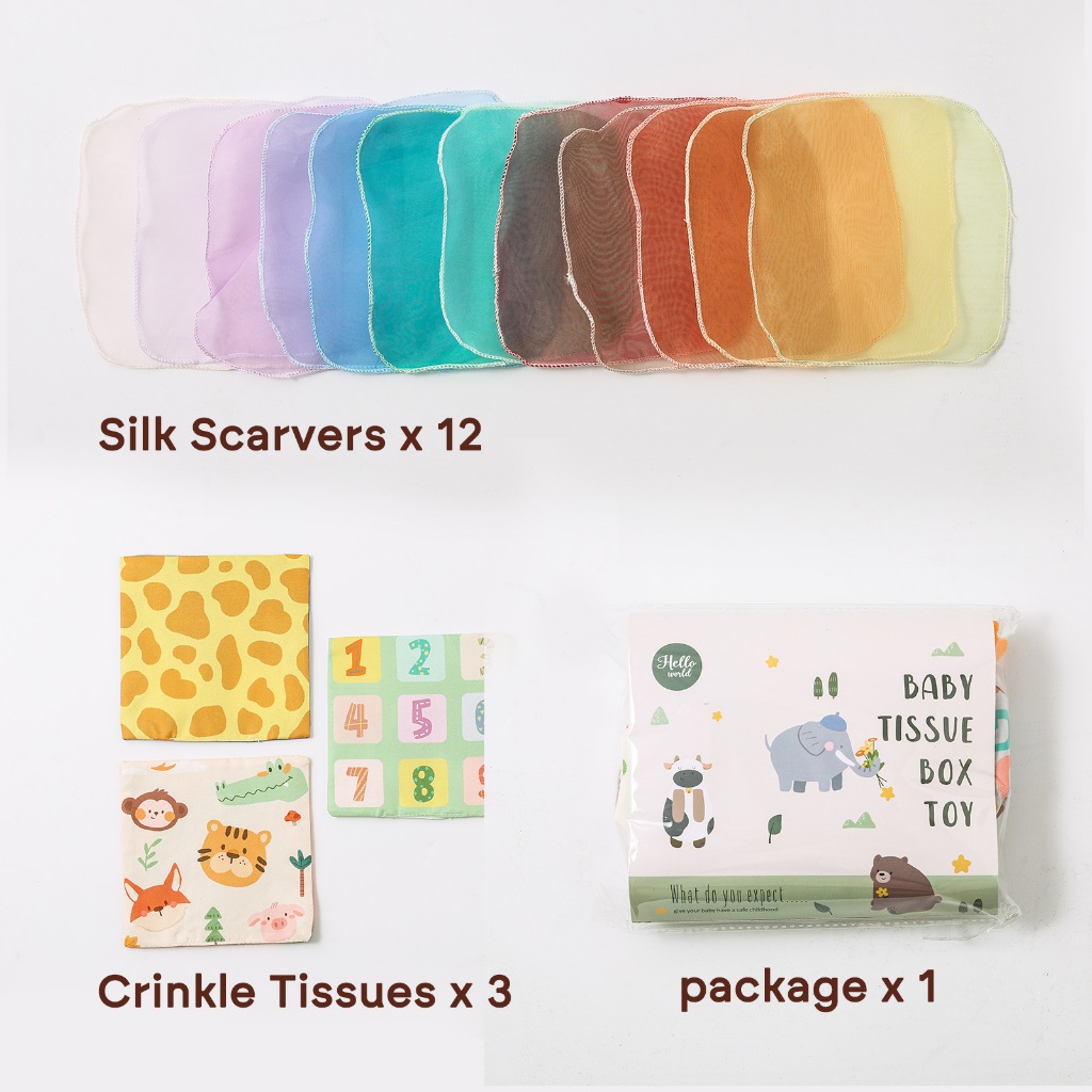 Ảnh Bé Montessori Đồ Chơi Magic Hộp Khăn Giấy Giáo Dục Hoạt Động Học Tập Cảm Giác Đồ Chơi Cho Trẻ Em Vui Nhộn Kotak Khăn Giấy Bận Rộn Ban Trò Chơi Cho Bé 2
