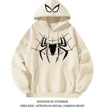áo hoodie nam big size M-5XL[ có size 30 kg_100 kg ]Áo hoodie cotton Nhung Dày Tay Dài In Mô hình Spiderman Thời Trang Mùa Thu Mới Cho Nam