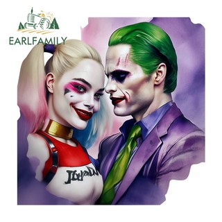 EARLFAMILY 13cm Joker Hài Hước Xe Dán Hoạt Hình Chống Trầy Xước Caravan Phía Sau Kính Chắn Gió Cản Cá Tính JDM Decal Kem Chống Nắng Nhãn Xe Hơi