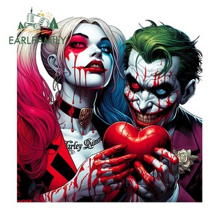 EARLFAMILY 13cm Joker Hài Hước Xe Dán Hoạt Hình Chống Trầy Xước Caravan Phía Sau Kính Chắn Gió Cản Cá Tính JDM Decal Kem Chống Nắng Nhãn Xe Hơi