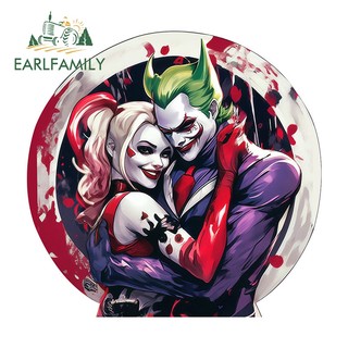 EARLFAMILY 13cm Joker Hài Hước Xe Dán Hoạt Hình Chống Trầy Xước Caravan Phía Sau Kính Chắn Gió Cản Cá Tính JDM Decal Kem Chống Nắng Nhãn Xe Hơi