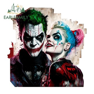 EARLFAMILY 13cm Joker Hài Hước Xe Dán Hoạt Hình Chống Trầy Xước Caravan Phía Sau Kính Chắn Gió Cản Cá Tính JDM Decal Kem Chống Nắng Nhãn Xe Hơi