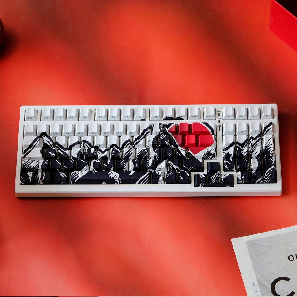 136 Phím The Sun Rises High Keycap Side In Backlit keycaps Cherry ...