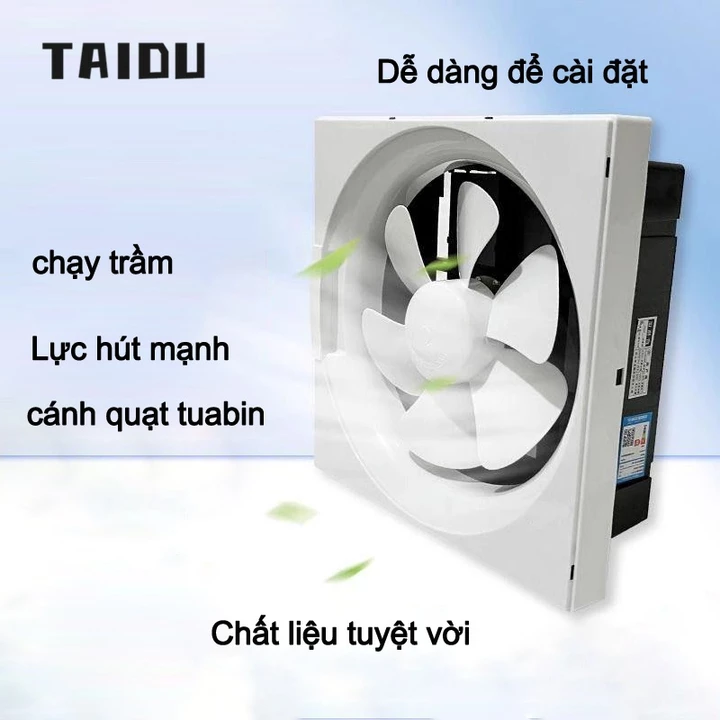 TAIDU Quạt Hút Cửa Sổ Quạt Thông Gió Nhà Bếp Hút Khói Treo Quạt Hút Tường Quạt Hút Nhà