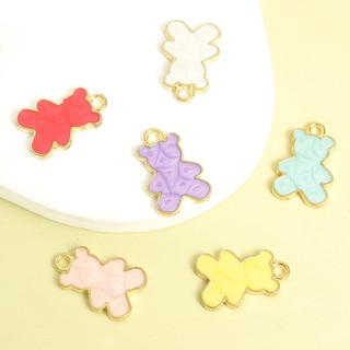15 Chiếc Đầy Màu Sắc Gấu Nhỏ Dễ Thương Men Nhỏ Giọt Dầu Quyến Rũ Màu Kẹo Hoạt Hình Hình Hình Động Vật Mặt Dây Hợp Kim Cho Vòng Cổ DIY, Vòng Tay Và Bông Tai - Món Quà Hoàn Hảo Cho Cặp Đôi Và Bạn Bè