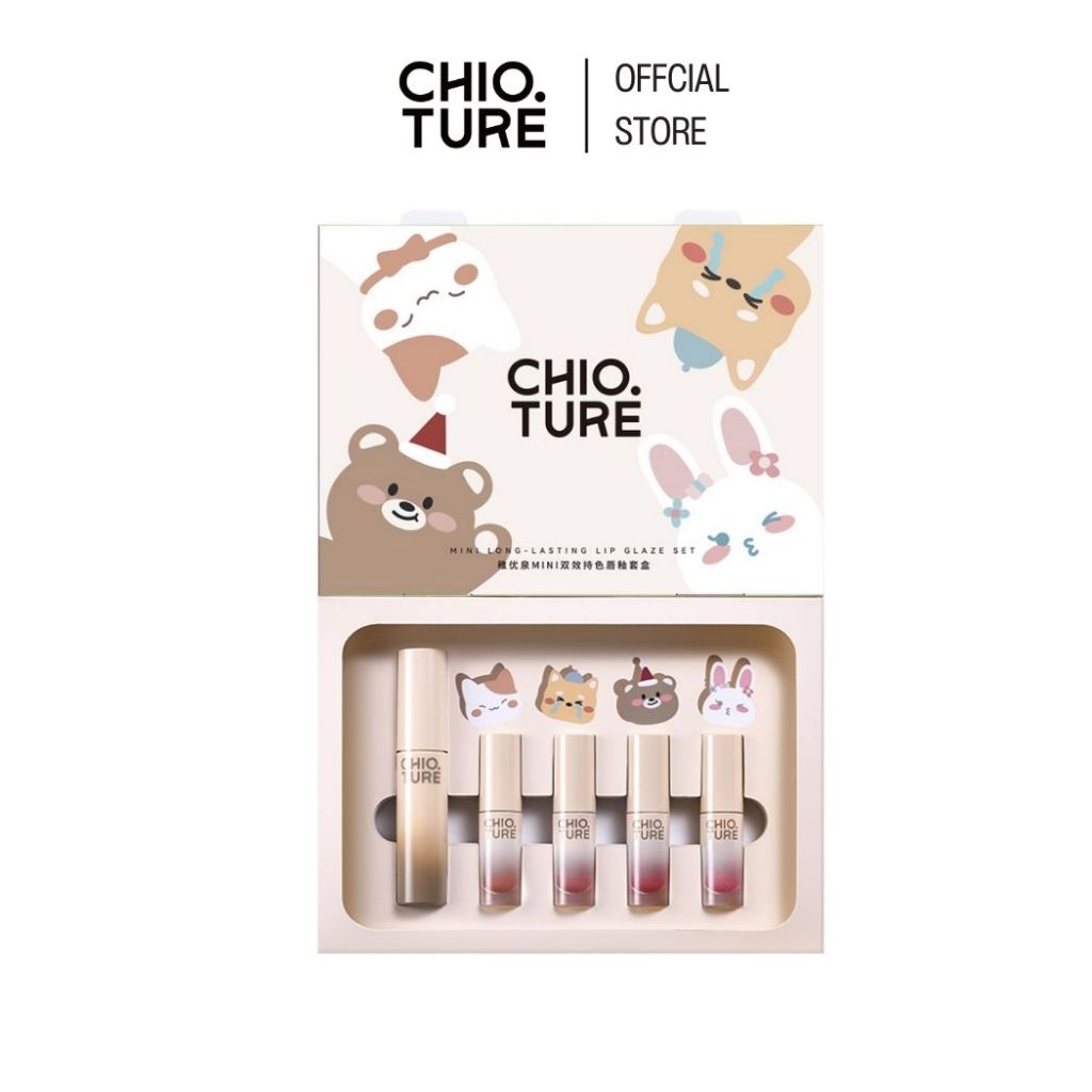 Set Son Môi Mini Chio Ture Mini Long-Lasting Lip Glaze Set 1g*4+5g*1 ...