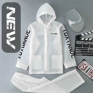 Áo mưa Đi xe máy Unisex Split Áo mưa Setreflective Strip Áo mưa thoải mái và chống mài mòn thoáng khí