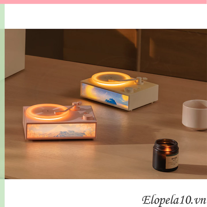 Retro Hương liệu Vinyl Loa Ánh sáng Bức tranh ánh sáng Đèn ngủ Thẻ vô tuyến Cáp âm thanh Loa Bluetooth không dây Tranh ánh sáng Loa Bluetooth hương liệu Loa Vinyl Máy ghi âm Loa siêu trầm không dây Lo