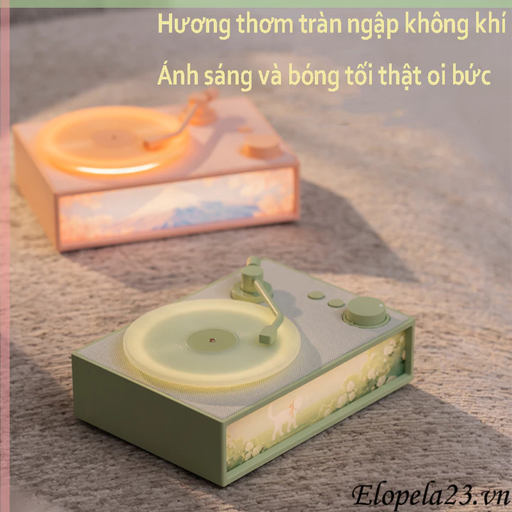 Retro Hương liệu Vinyl Loa Ánh sáng Bức tranh ánh sáng Đèn ngủ Thẻ vô tuyến Cáp âm thanh Loa Bluetooth không dây Tranh ánh sáng Loa Bluetooth hương liệu Loa Vinyl Máy ghi âm Loa siêu trầm không dây Lo