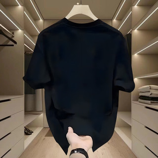 Áo thun nam ESEA tay ngắn thiết kế mới với áo sơ mi ngắn tay cổ tròn cotton nguyên chất in hình