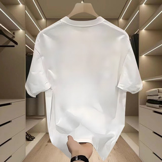 Áo thun nam ESEA tay ngắn thiết kế mới với áo sơ mi ngắn tay cổ tròn cotton nguyên chất in hình