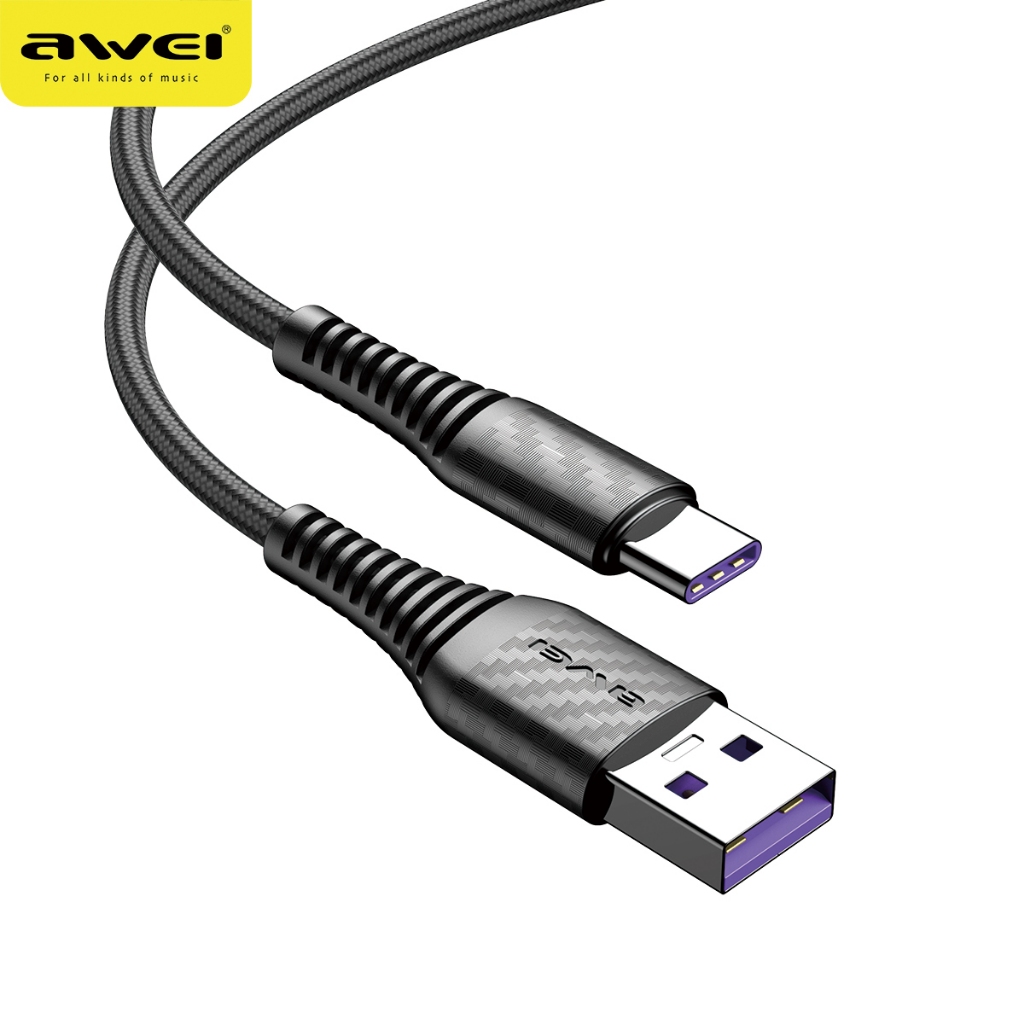 Ảnh Dây sạc Awei CL-69 Sạc nhanh 40W USB Type C Dây bện nylon An Toàn Ổn Định Chính hãng 4
