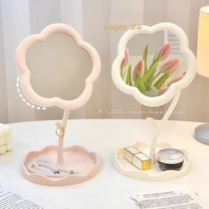 Gương Hình dạng hoa đẹp Trang trí bàn trang điểm Gương son trang điểm để bàn
