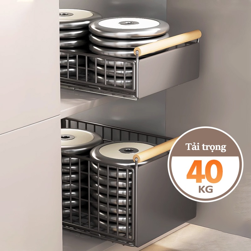 Cambond Hộp đựng đồ dạng ngăn kéo, Dưới Bồn Rửa Có Giá Để Đồ Giá Bát Đĩa Trượt Gia Vị Có Giá Để Đồ
