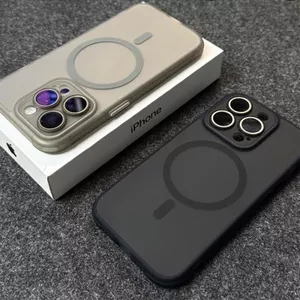 Mới Bốn góc chống rơi mờ hoàn thiện Ốp điện thoại từ tính cho iPhone 15 14 13 12 11 Pro Max 15 Plus Ống kính có thể tháo rời Bảo vệ Vỏ cứng chống sốc toàn diện