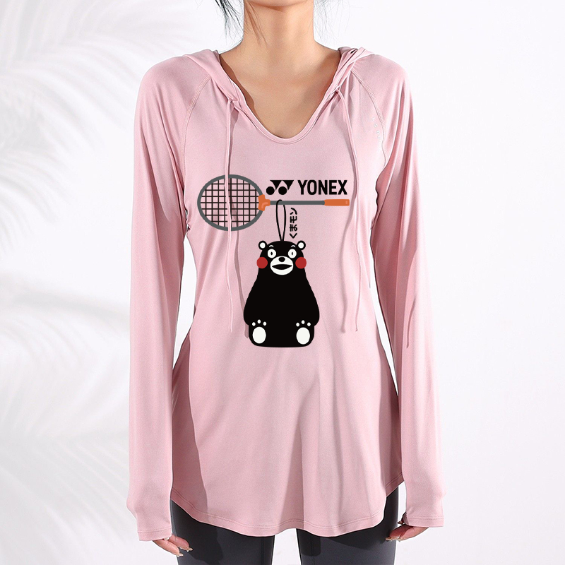 Yonex Cầu Lông Áo Khoác Dài Tay Có Mũ Trùm Đầu Áo Thể Dục Áo Rời Tập Yoga Quần Áo Thể Thao Áo Dành Cho Nữ