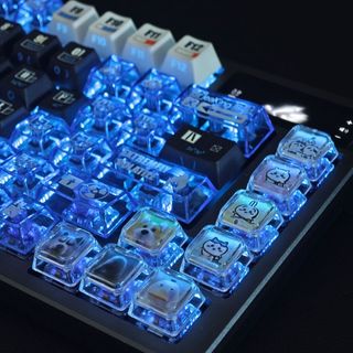 Keycaps tùy chỉnh 1U PC Keycaps trong suốt Họa tiết thiết kế tùy chỉnh DIY Keycap