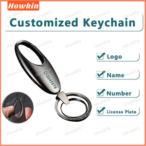 Móc khóa cá nhân khắc tên tùy chỉnh Số điện thoại Móc khóa xe máy ô tô - DZ06