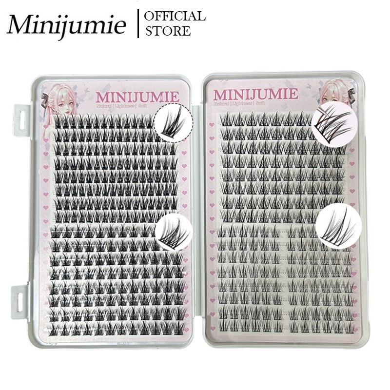 Minijumie tách sợi Mi Giả Sách Gắn Tự Nhiên 10-12mm Có Thể Tái Sử Dụng
