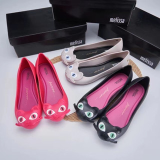 Brazil Melissa 2025 Sandal Nữ Mèo Nông Miệng Đế Bằng Miệng Cá Miệng Giày Hoạt Hình Đế Mềm Thạch Giày Mùa Hè Giày Đơn