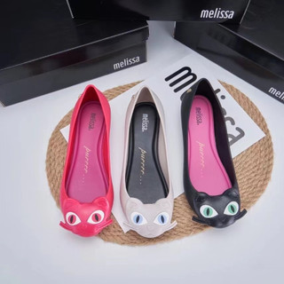 Brazil Melissa 2025 Sandal Nữ Mèo Nông Miệng Đế Bằng Miệng Cá Miệng Giày Hoạt Hình Đế Mềm Thạch Giày Mùa Hè Giày Đơn