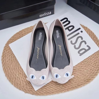 Brazil Melissa 2025 Sandal Nữ Mèo Nông Miệng Đế Bằng Miệng Cá Miệng Giày Hoạt Hình Đế Mềm Thạch Giày Mùa Hè Giày Đơn