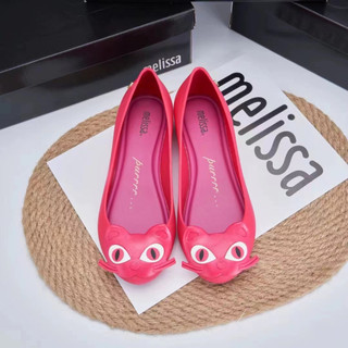 Brazil Melissa 2025 Sandal Nữ Mèo Nông Miệng Đế Bằng Miệng Cá Miệng Giày Hoạt Hình Đế Mềm Thạch Giày Mùa Hè Giày Đơn