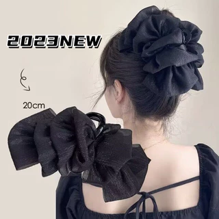 Kẹp Tóc Cỡ Lớn Màu Đen Phong Cách Hàn Quốc Đơn Giản Thời Trang Mùa Hè Cho Nữ kẹp tóc