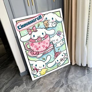 MOZI✨40 * 50cm / 30 * 40cm nhân vật hoạt hình Nhân tranh tô màu theo số tranh số hóa tranh sơn dầu số hoá bộ tô màu theo số Vật Kỹ Thuật Số Tranh Sơn Dầu Tranh Kỹ Thuật Số Tranh Làm Đầy Tranh Vẽ Tay Trang Trí Nhà Cửa Tranh Acrylic