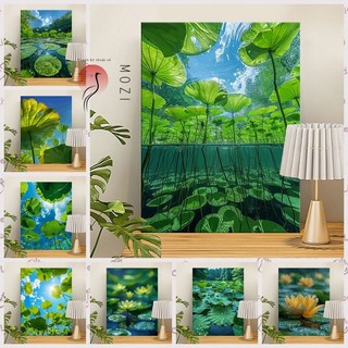 MOZI✨40 * 50cm/30 * 40cm hoa sen tranh tô màu theo số tranh số hóa tranh sơn dầu số hoá bộ tô màu theo số sơn acrylic  tranh sơn dầu số hoá tranh số hóa gam Tranh tô số hoá Tranh sơn dầu kỹ thuật số  tô màu theo số