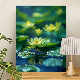 MOZI✨40 * 50cm/30 * 40cm hoa sen tranh tô màu theo số tranh số hóa tranh sơn dầu số hoá bộ tô màu theo số sơn acrylic  tranh sơn dầu số hoá tranh số hóa gam Tranh tô số hoá Tranh sơn dầu kỹ thuật số  tô màu theo số