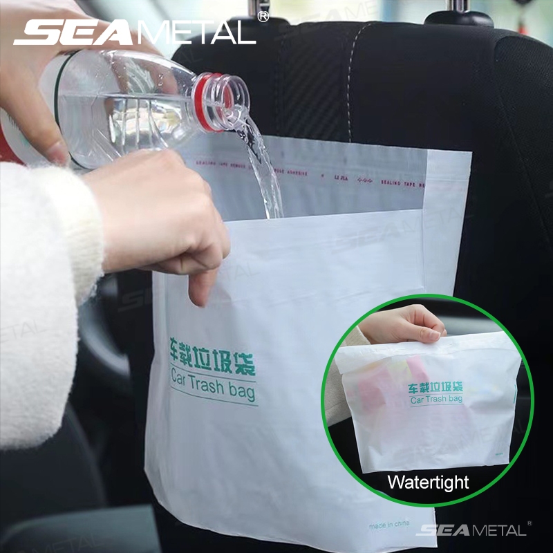 Seametal 20 / 40 chiếc Túi đựng rác dùng một lần trên ô tô Túi đựng rác tự dính Túi đựng rác dán không dấu vết cho ô tô / gia đình / văn phòng