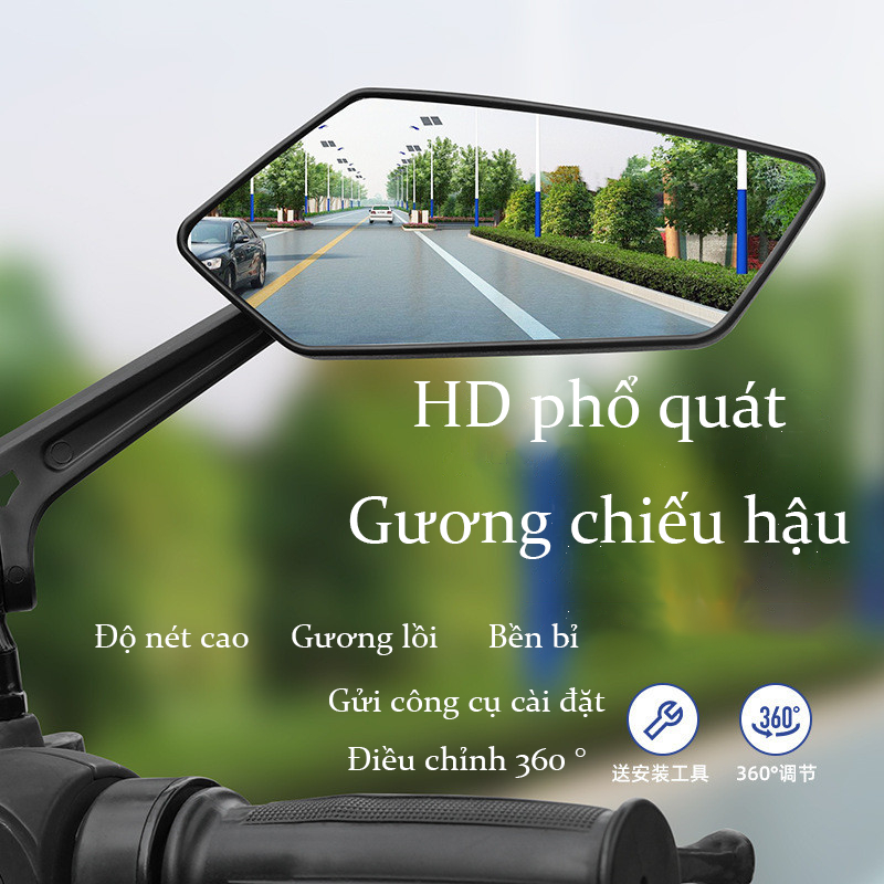 Gương chiếu hậu xe đạp, HD lồi, Xe máy Điện Xe đạp Đi xe đạp Gương ...