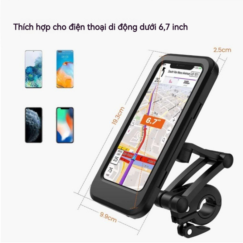 Giá đỡ điện thoại xe máy Tấm che nắng nội thất chống mưa chống nước