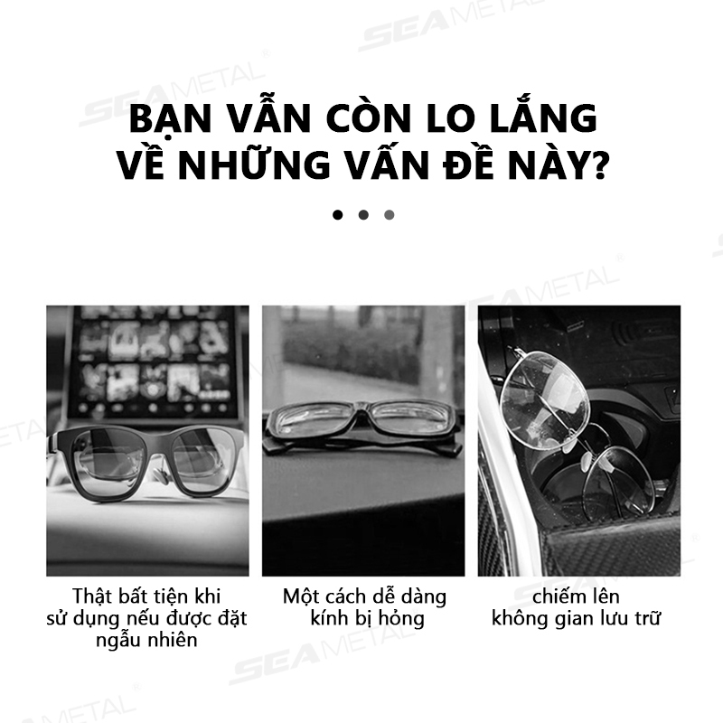 hộp mắt kính che nắng xe hơi SEAMETALTúi Da Pu Đựng Mắt Kính Gắn Tấm Che Nắng Xe Hơi Tiện Dụng