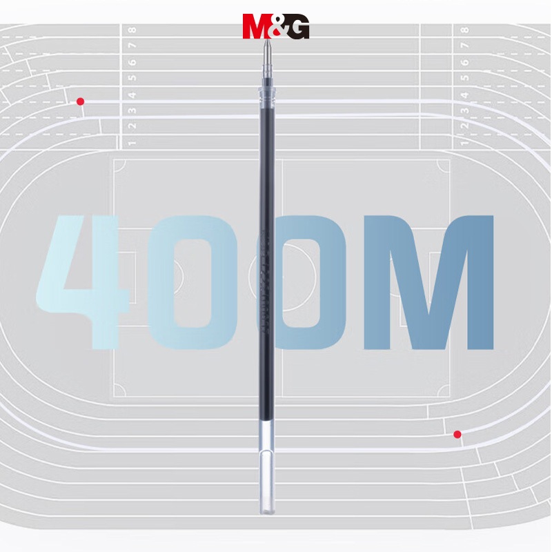 Ruột Bút Gel Màu Đen/Đỏ 0.5mm M&G, Ruột Bút Đầu Đạn Rút Nắp 1 Cây