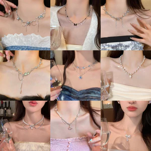 Dây chuyền cổ ngọc trai tối giản không đều ngọt ngào sel Vòng cổ Choker