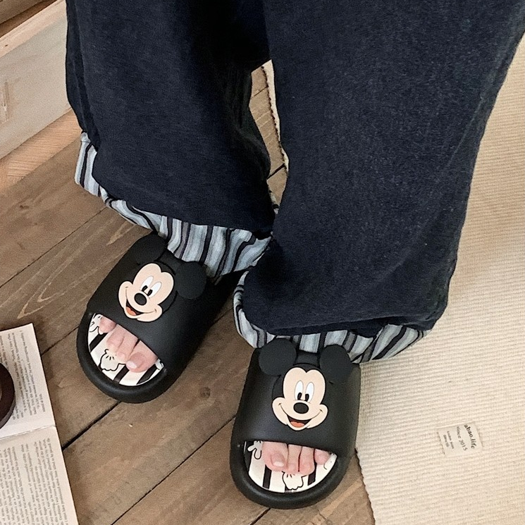 Hoạt Hình Hoạt Hình Mickey Dép Dép Dép Đi Trong Nhà Dép Cặp Đôi Đế Dày Dép Trong Nhà Dép Gia Đình Dép Đế Dày Có Thể Mặc Ngoài Trời EV