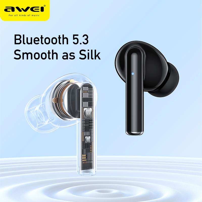 Ảnh Tai nghe không dây AWEI T61 chống ồn ENC TWS 5.3 Chống Nước IPX6 có Mic HD cảm ứng thông minh Âm Thanh HIFI 3