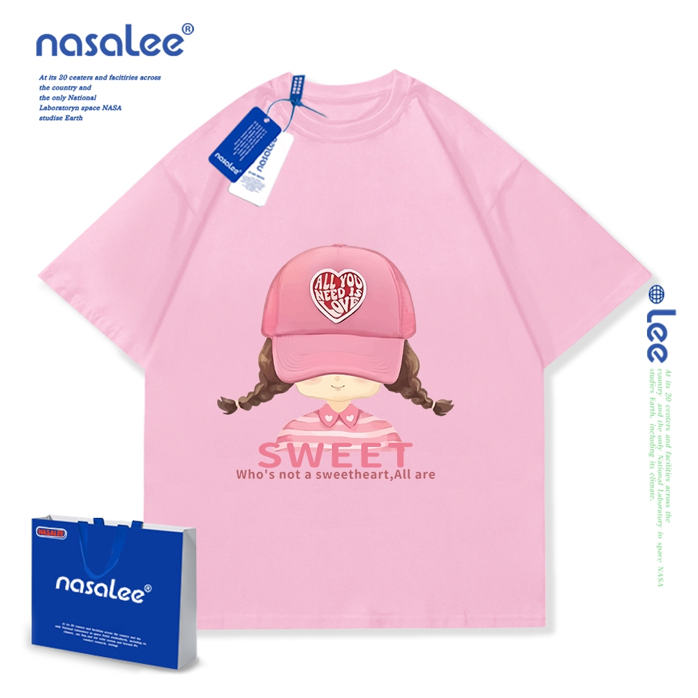 Nasa Pure Cotton Tay Ngắn 2025 Phong Cách Mới Trẻ Em Tay Ngắn Mềm Mại Thoải Mái Thời Trang Dễ Thương