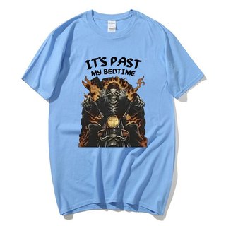Ngộ nghĩnh It 's Past My Bedtime Skeleton Meme Áo nam Cotton Tay Ngắn Thời Trang Cổ Điển Ấm Áp Áo Thun Quá Khổ