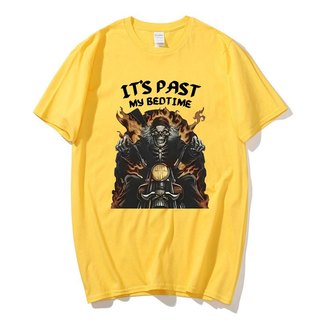 Ngộ nghĩnh It 's Past My Bedtime Skeleton Meme Áo nam Cotton Tay Ngắn Thời Trang Cổ Điển Ấm Áp Áo Thun Quá Khổ