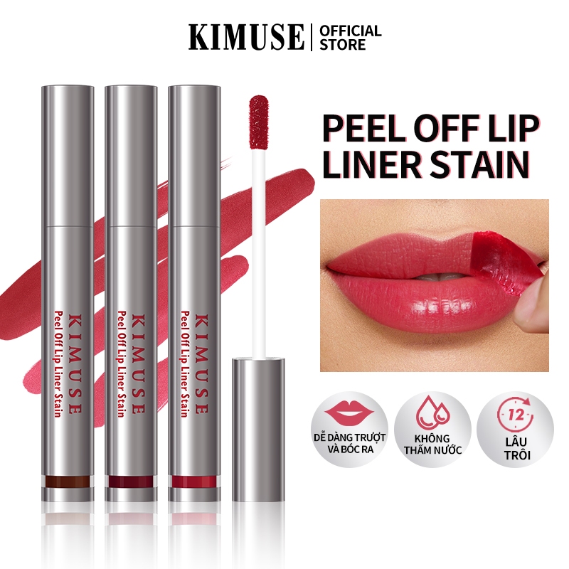 Ảnh Kimuse Peel Off Lip Liner Stain 12 Giờ Mỹ Phẩm Lâu Dài Chống Thấm Nước Sắc Tố Cao Lột Môi Tint 1
