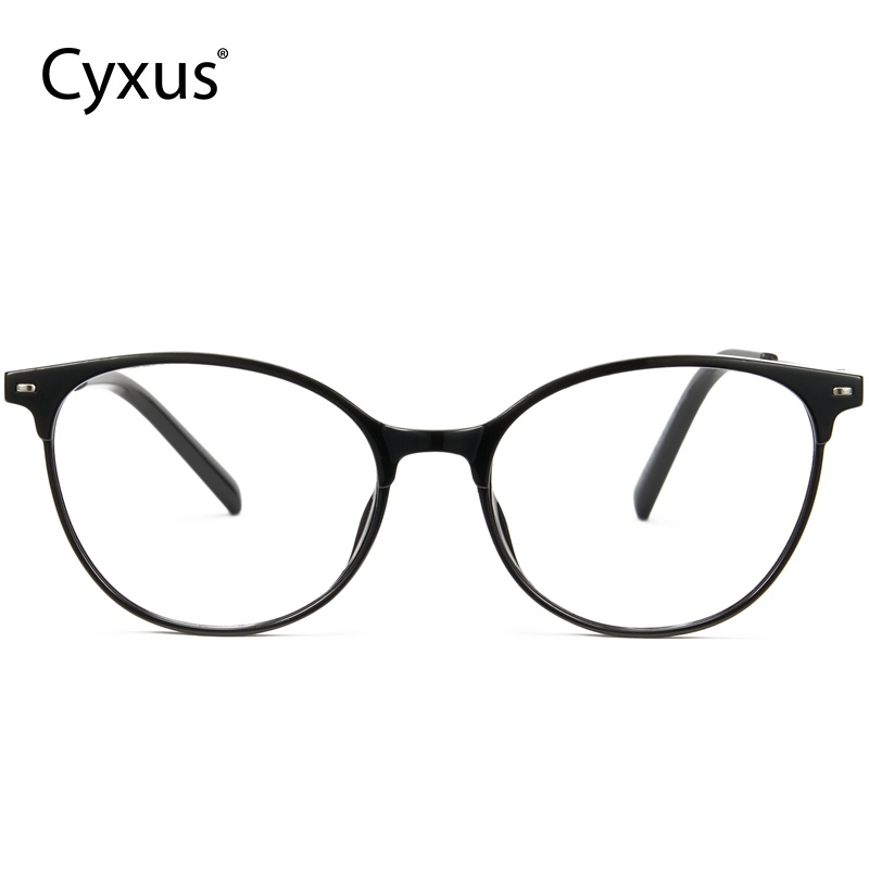 Cyxus Kính Unisex Retro Chống Ánh Sáng Xanh Gọng Tròn Chất Liệu TR90 Bảo Vệ Mắt Giảm Căng Thẳng Khi Dùng Máy Tính 8185