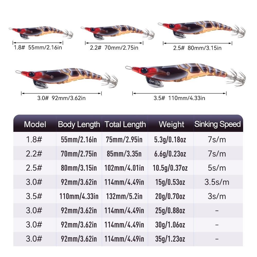 Ảnh Kingdom EGI SHRIMPER Mồi Câu Cá 55mm 70mm 80mm 92mm 110mm Mồi Mực Dẫn Eging Mồi Chìm Mực Jig Mồi Tôm Mồi Mồi Mồi Mồi Mồi Mồi Mồi Mồi Wobblers 2