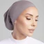 Jifang Trơn Rộng Vành Thiết Kế Tròn Co Giãn Modal Cotton Hồi Giáo Hijab Bên Trong Mũ PW80