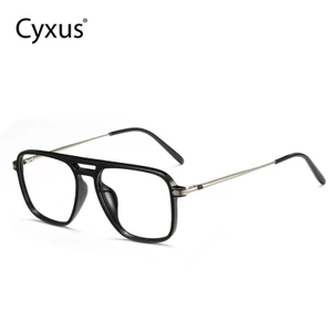 Cyxus Kính Mát Aviator TR90 Chống Ánh Sáng Xanh Phong Cách Pilot Retro Unisex Giảm Căng Thẳng Cho Máy Tính Game 8186