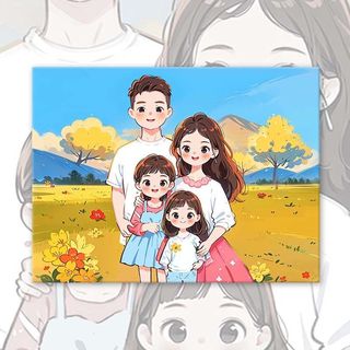 MOZI✨40 * 50cm / 30 * 40cm Chân Dung Gia Đình tranh tô màu theo số tranh số hóa bộ tô màu theo số tranh sơn dầu số hoá Tự Làm Kỹ Thuật Số Tranh Sơn Dầu Tranh Kỹ Thuật Số Tranh Làm Đầy Tranh Vẽ Tay Tranh Acrylic Trang Trí Nhà Cửa Tranh